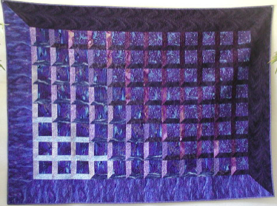 purple, wave quilt